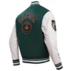 NBA Boston Celtics Wool & Leather Varsity Jacket - Green/White - Image 2