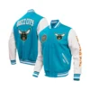 Charlotte Hornets Wool & Leather Varsity Jacket - Image 4