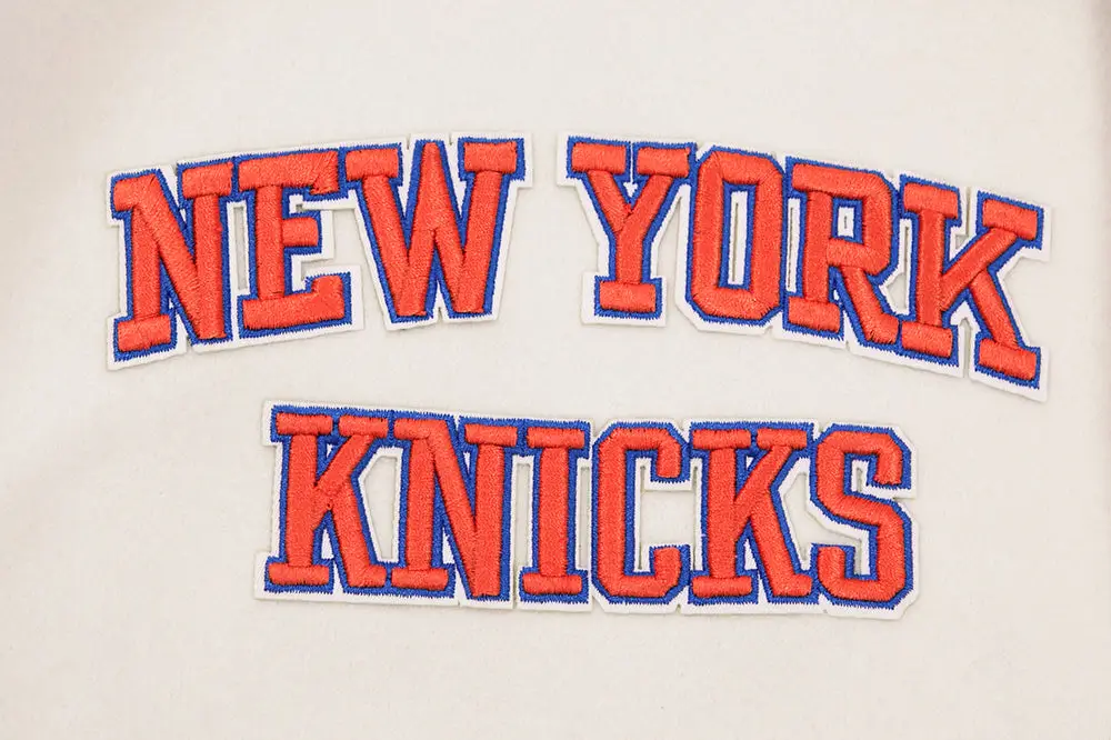 NBA New York Knicks Classic Wool & Leather Varsity Jacket - Image 6