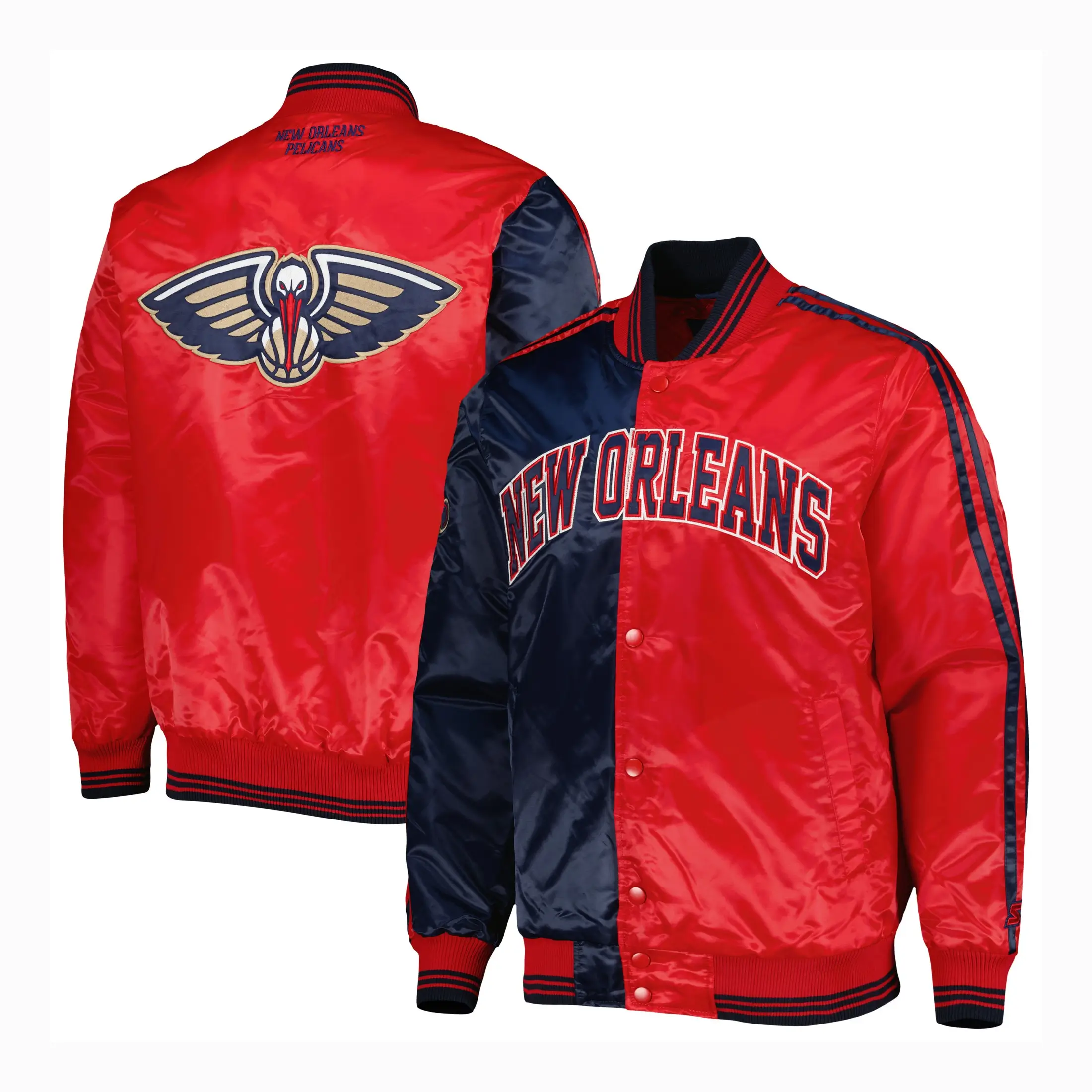 New-Orleans-Pelicans-Fast-Break-Satin-Varsity-Jacket-LeatherMoto