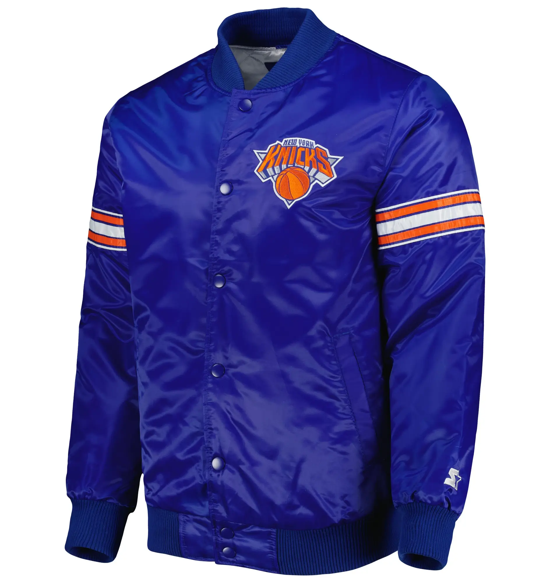 New-York-Knicks-Pick-Roll-Satin-Varsity-Blue-Jacket-LeatherMoto
