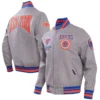 New-York-Knicks-Pro-Standard-Heather-Gray-Varsity-Jacket-LeatherMoto