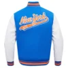 New-York-Mets-Script-Tail-Wool-And-Leather-Varsity-leathe rmoto 4