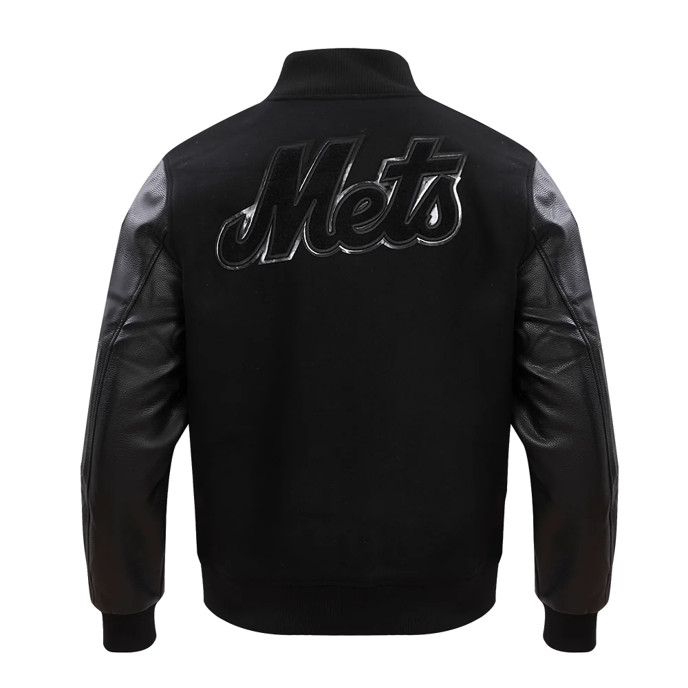 New-York-Mets-Triple-Black-Wool-And-Leather-Varsity-Jacket-leathe moto 4