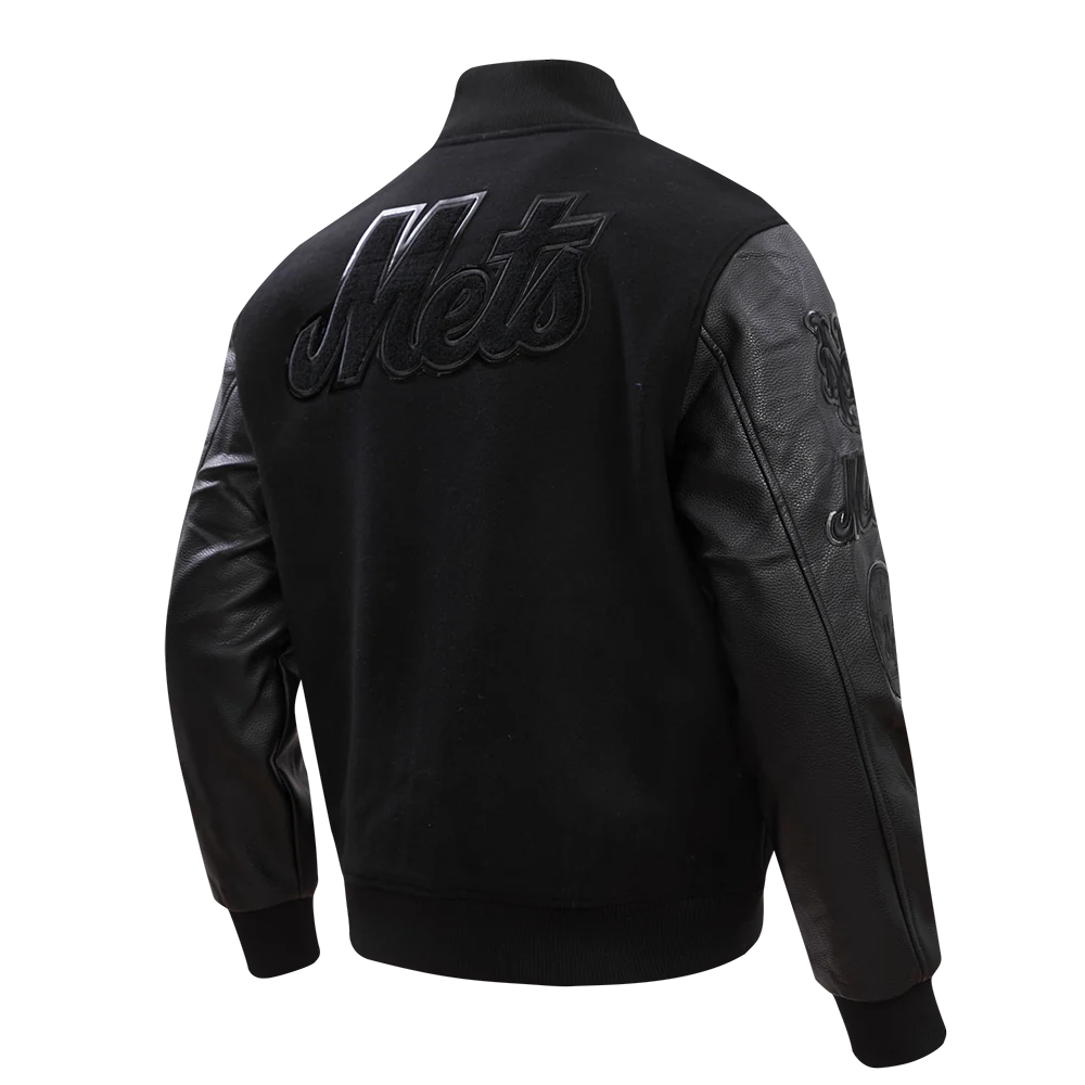 New-York-Mets-Triple-Black-Wool-And-Leather-Varsity-Jacket-leathe rmoto 3