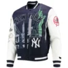 New-York-Yankees-Pro-Standard-Remix-Full-Zip-Navy-Wool-Leather-Varsity-Jacket-leather moto 1