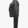 Noir Rebel Women's Black Cropped Leather Biker Jacket (3)