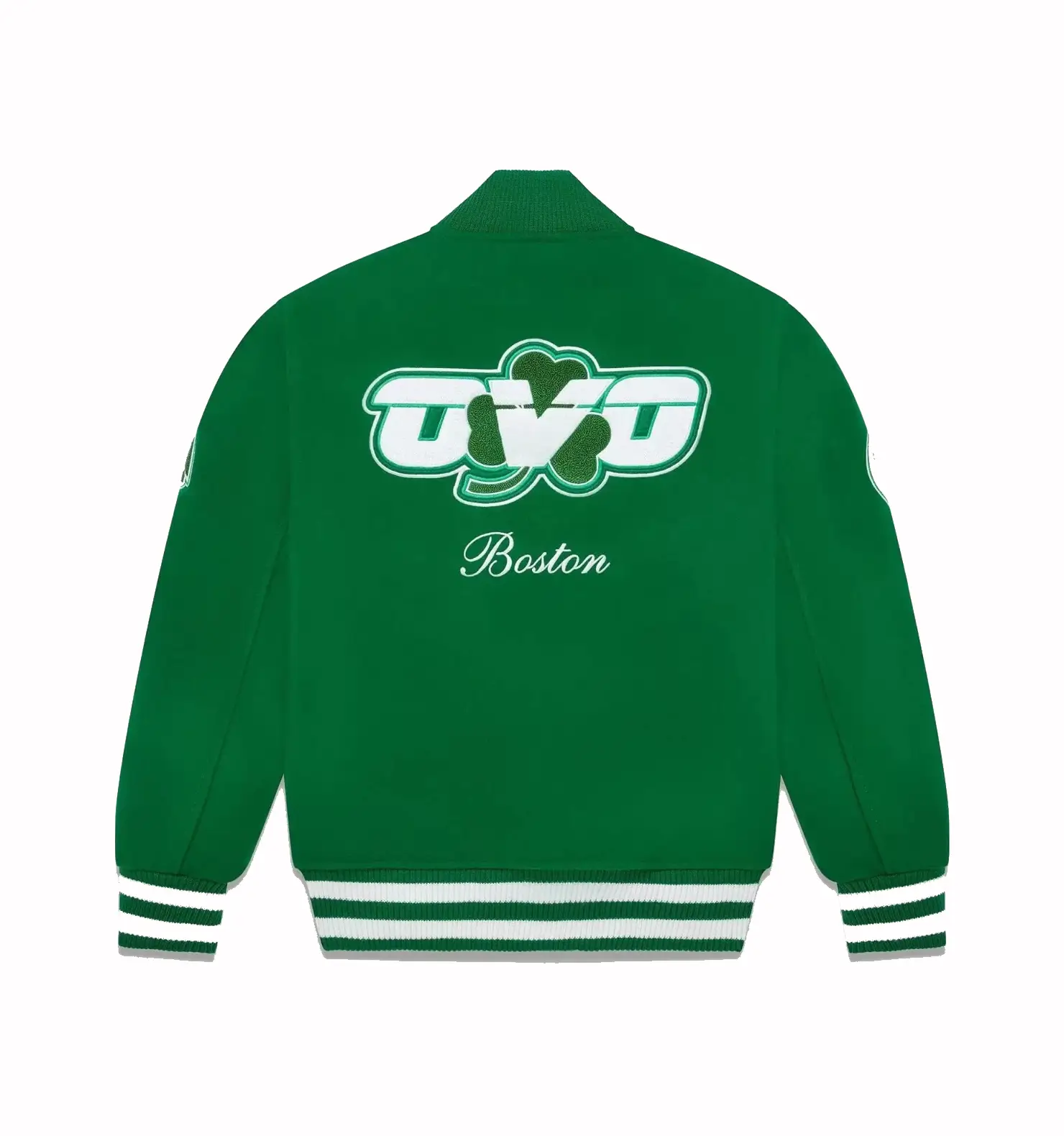 Alternative view of OVO Boston Celtics Wool Varsity Jacket - Green