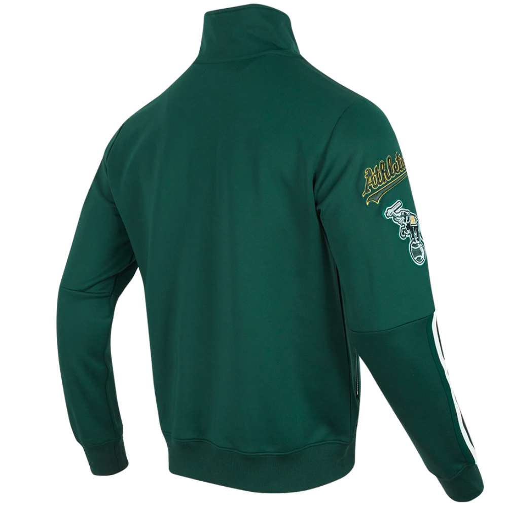 Oakland-Athletics-Pro-Standard-Stand-Up-Collar-Full-Zip-Polyester-Varsity-Jacket-LEATHER MOTO 4