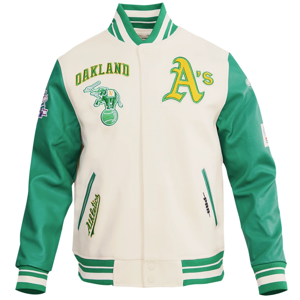 Oakland-Athletics-Retro-Classic-Wool-Leather-Varsity-Jacket-leather moto 1
