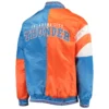 Oklahoma City Thunder 75th Anniversary Leader Color Block Varsity Jacket BY lEATHERmOTO (2)