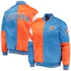 Oklahoma City Thunder 75th Anniversary Leader Color Block Varsity Jacket BY lEATHERmOTO (4)