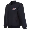 Oklahoma City Thunder Reversible Patches Logo JH Design Wool Varsity Jacket (1)