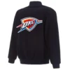 Oklahoma City Thunder Reversible Patches Logo JH Design Wool Varsity Jacket (2)
