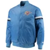 Oklahoma City Thunder Starter The Champ Blue Satin Varsity Jacket From LeatherMoto (3)