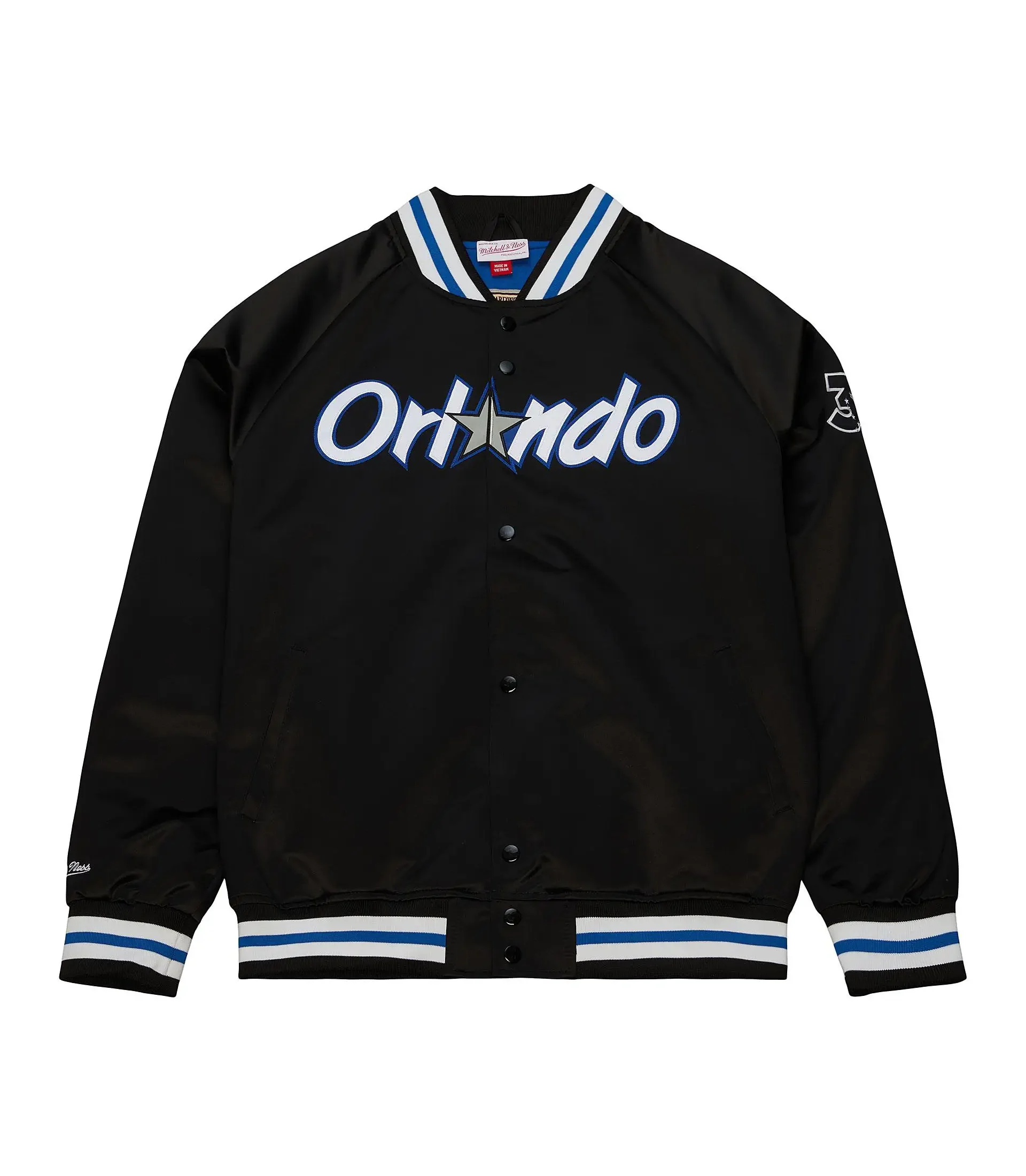 Orlando-Magic-Black-Satin-Varsity-White-Jacket-LeatherMoto