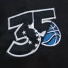 Orlando Magic Unisex Black Satin Varsity White Jacket - Image 4