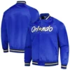Hardwood Classics Throwback Raglan Royal Varsity Jacket Orlando Magic - Image 3