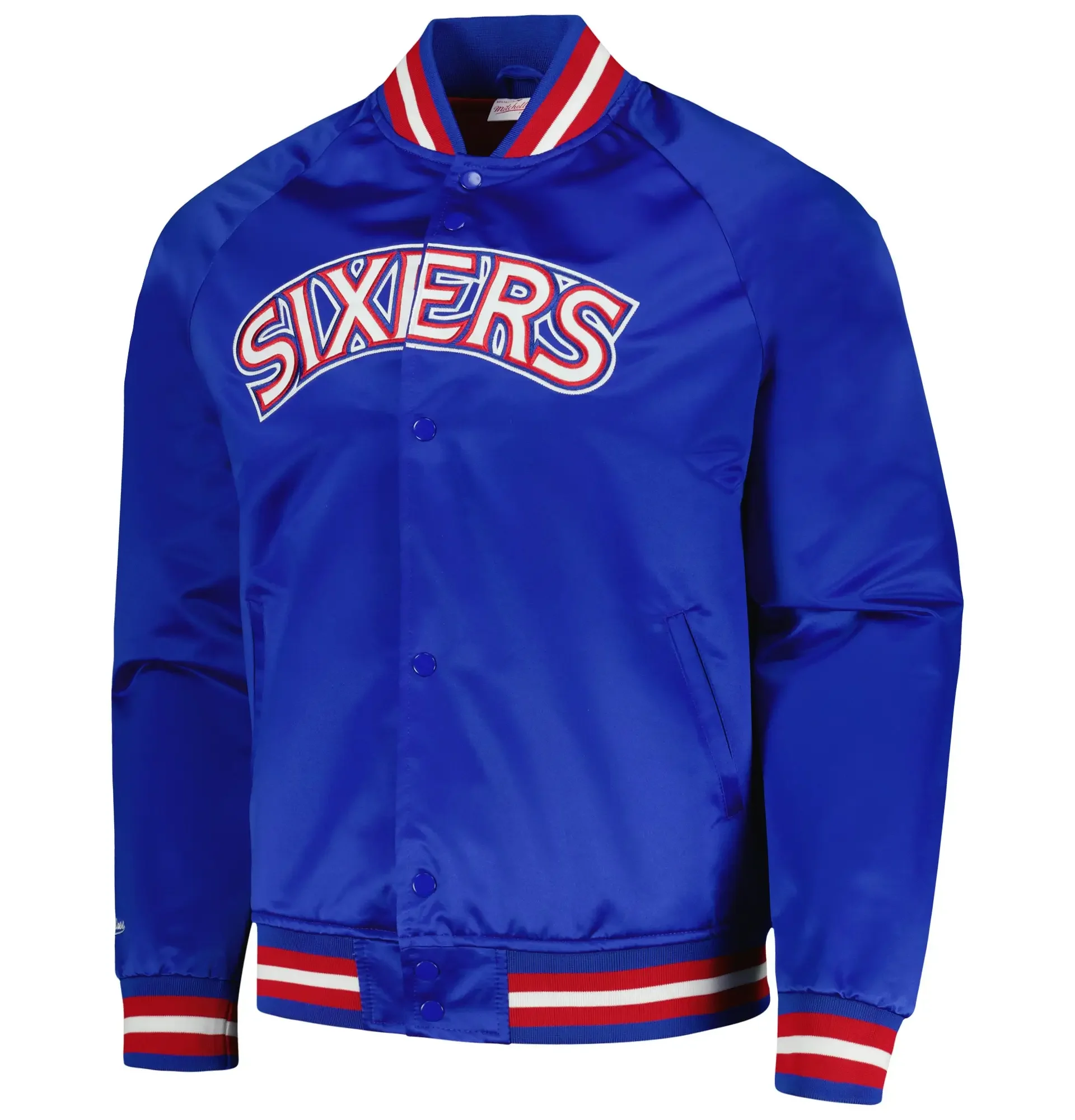 Philadelphia-76ers-Hardwood-Classics-Full-Snap-Satin-Varsity-Jacket-LeatherMoto