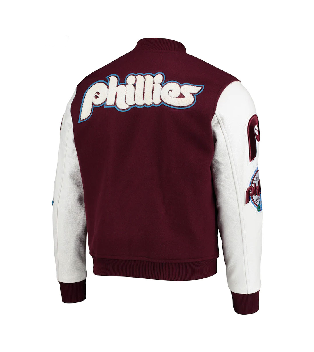 Philadelphia-Phillies-Maroon-Varsity-Bomber-Jacke-LEATHER MOTO 2