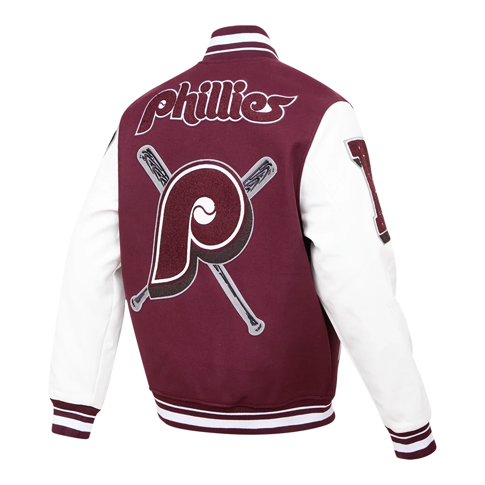Alternative view of Philadelphia Phillies Wool & Leather Retro Mashup Varsity Jacket