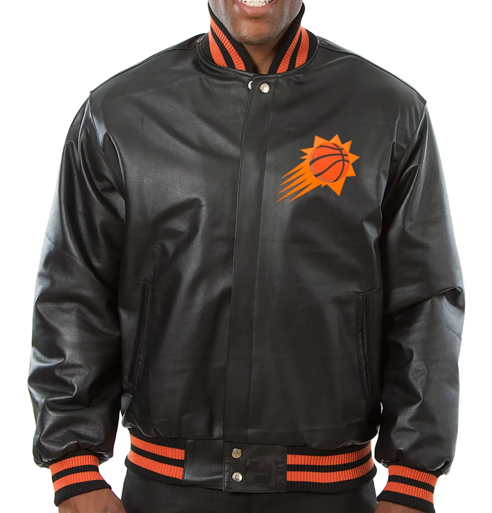 Phoenix-Suns-Basketball-players-Black-Leather-Varsity-Jacket-LeatherMoto