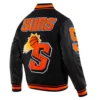 Phoenix Suns Team Players Wool & Leather Varsity Jacket - Image 4