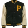 Pittsburgh-Pirates-1960-Authentic-Black-Wool-Leather-Varsity-Jacket-LEATHER MOTO 1