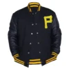 Pittsburgh-Pirates-Majestic-Black-Varsity-Jacket-LEATHER MOTO 1