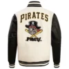 Pittsburgh-Pirates-Retro-Classic-Rib-White-Black-Varsity-Jacket-leather moto 4