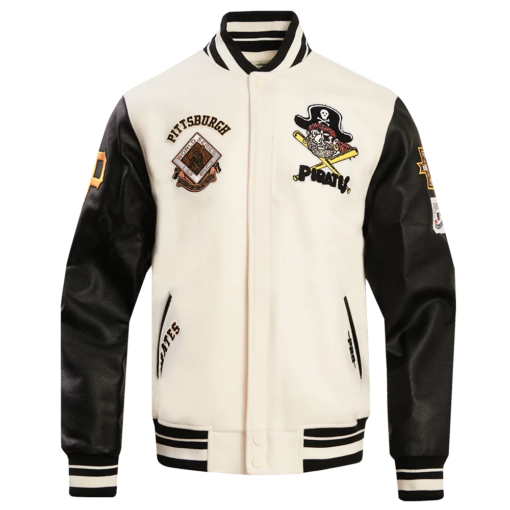 Pittsburgh-Pirates-Retro-Classic-Rib-White-Black-Varsity-Jacket-leather moto2
