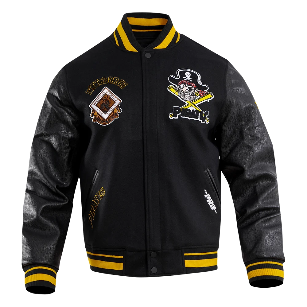 Pittsburgh-Pirates-Retro-Classic-Wool-Leather-Varsity-Jacket-leather moto 2