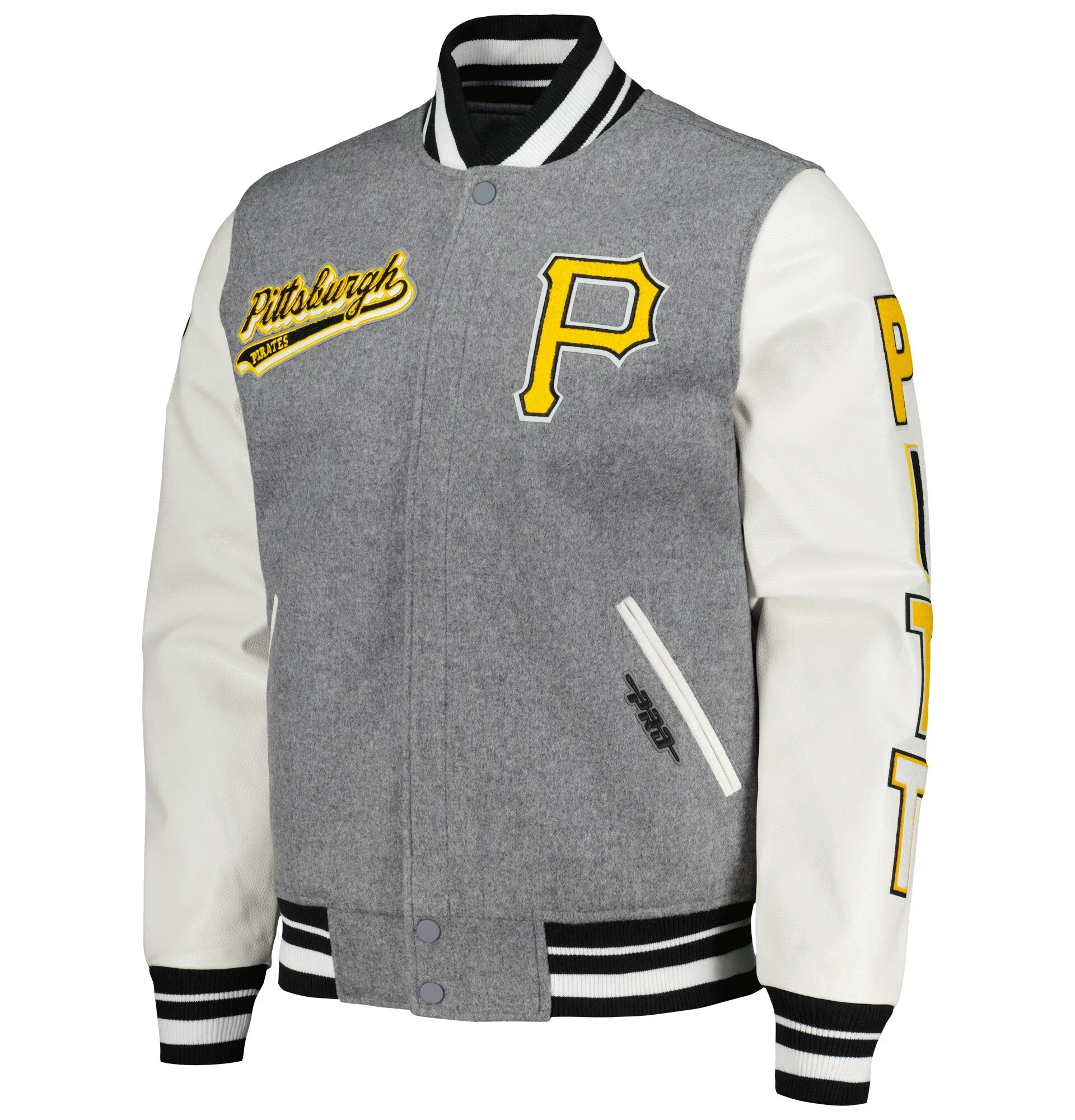 Pittsburgh-Pirates-Script-Tail-Wool-Leather-Varity-Jacket-leather moto 1