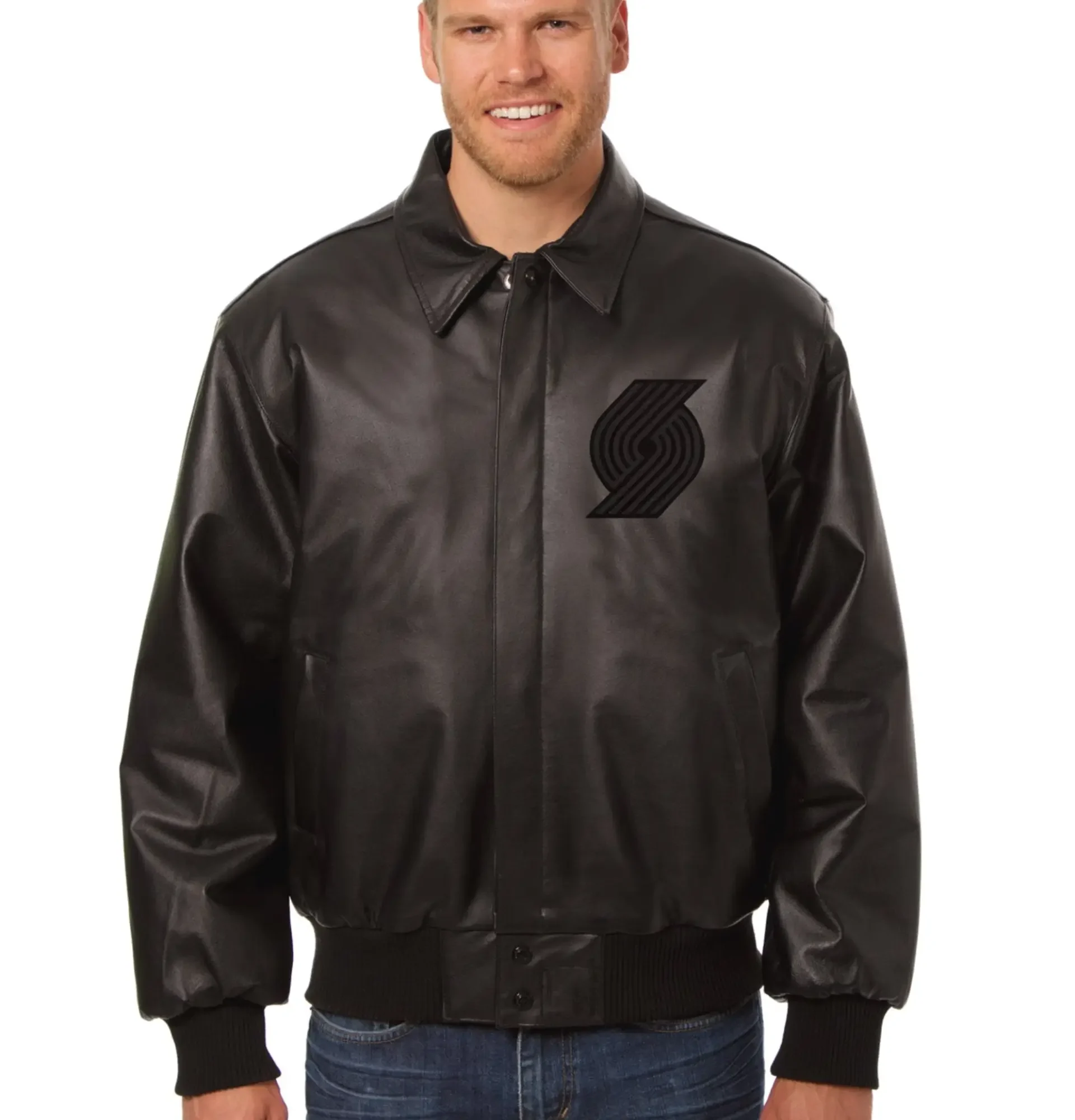 Portland-Trail-Blazers-Black-Leather-Varsity-Jacket-LeatherMoto