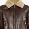 Premium Bronze Luxe Leather Bomber Jacket for Women (2)