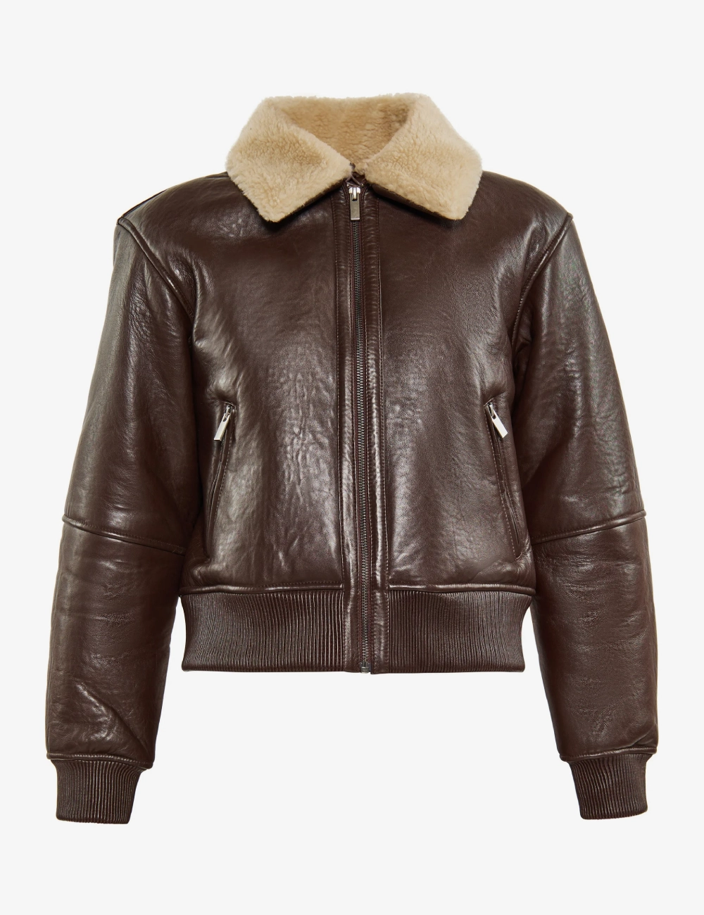 Premium Bronze Luxe Leather Bomber Jacket for Women (3)
