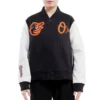 Pro-Standard-Baltimore-Orioles-Womens-Wool-Leather-Varsity-Jacket-LeatherMoto