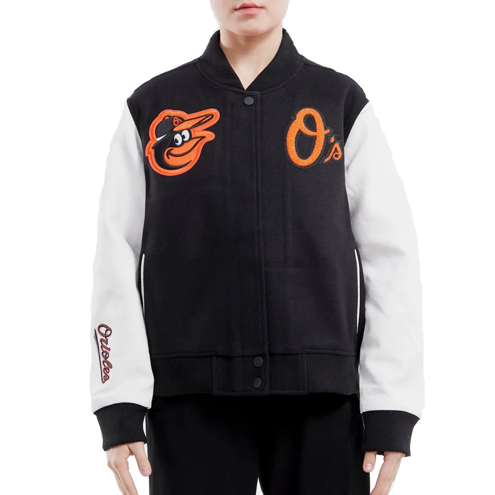 Pro-Standard-Baltimore-Orioles-Womens-Wool-Leather-Varsity-Jacket-LeatherMoto