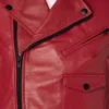 Rebel Charm Red Women Leather Biker Jacket (2)