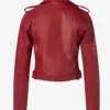 Rebel Charm Red Women Leather Biker Jacket (3)
