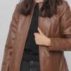 Rich Cognac Timeless Bomber Nappa Leather Jacket (3)