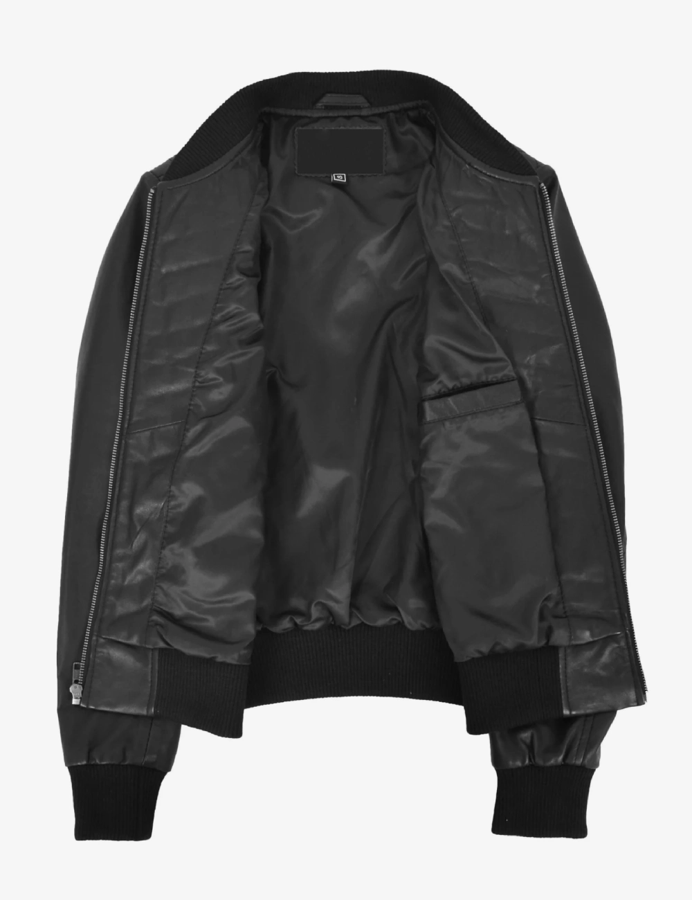 Sable Luxe Women's Black Quilted Leather Bomber Jacket (5)