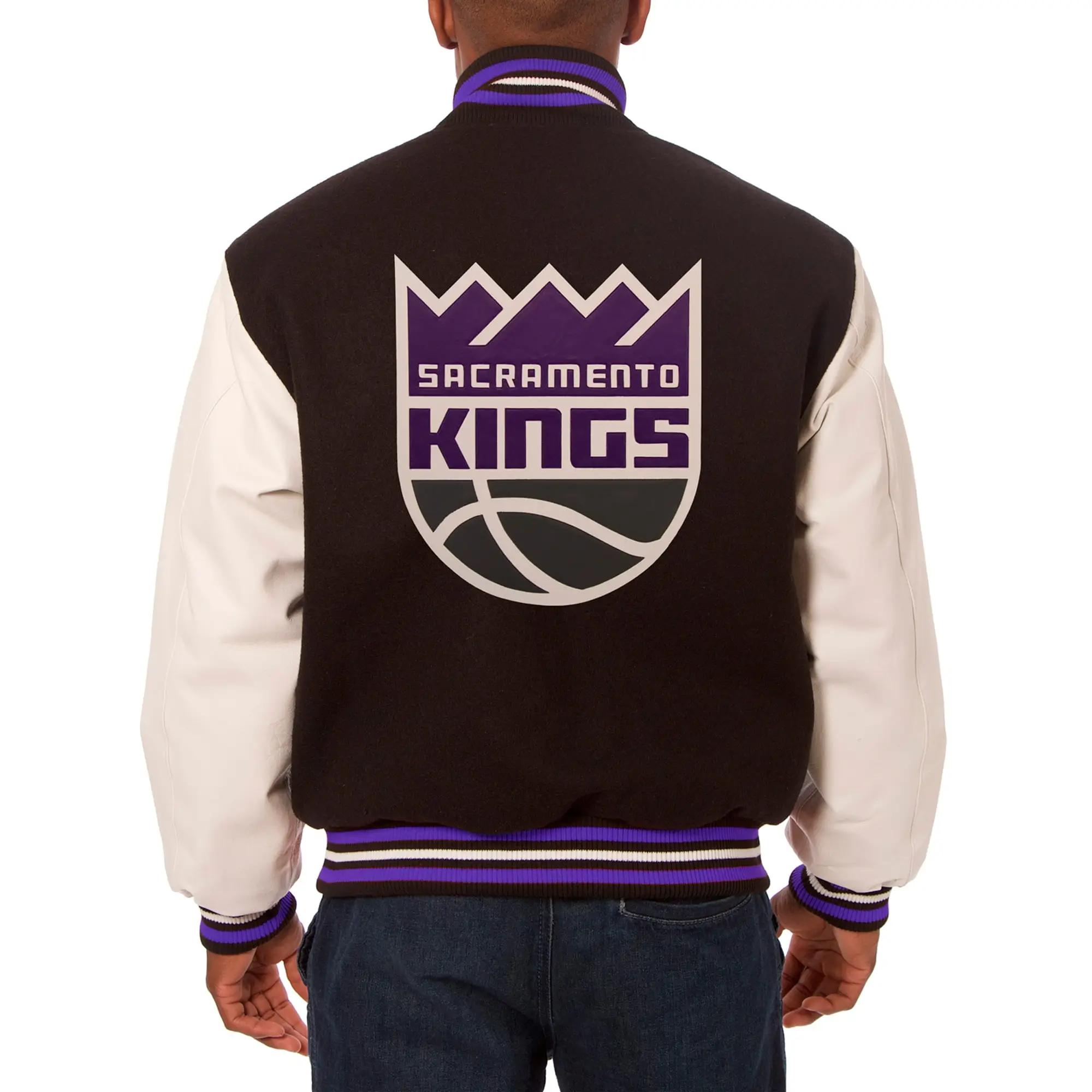 Sacramento-Kings-Black-White-Leather-Wool-Varsity-Jacket-LeatherMoto