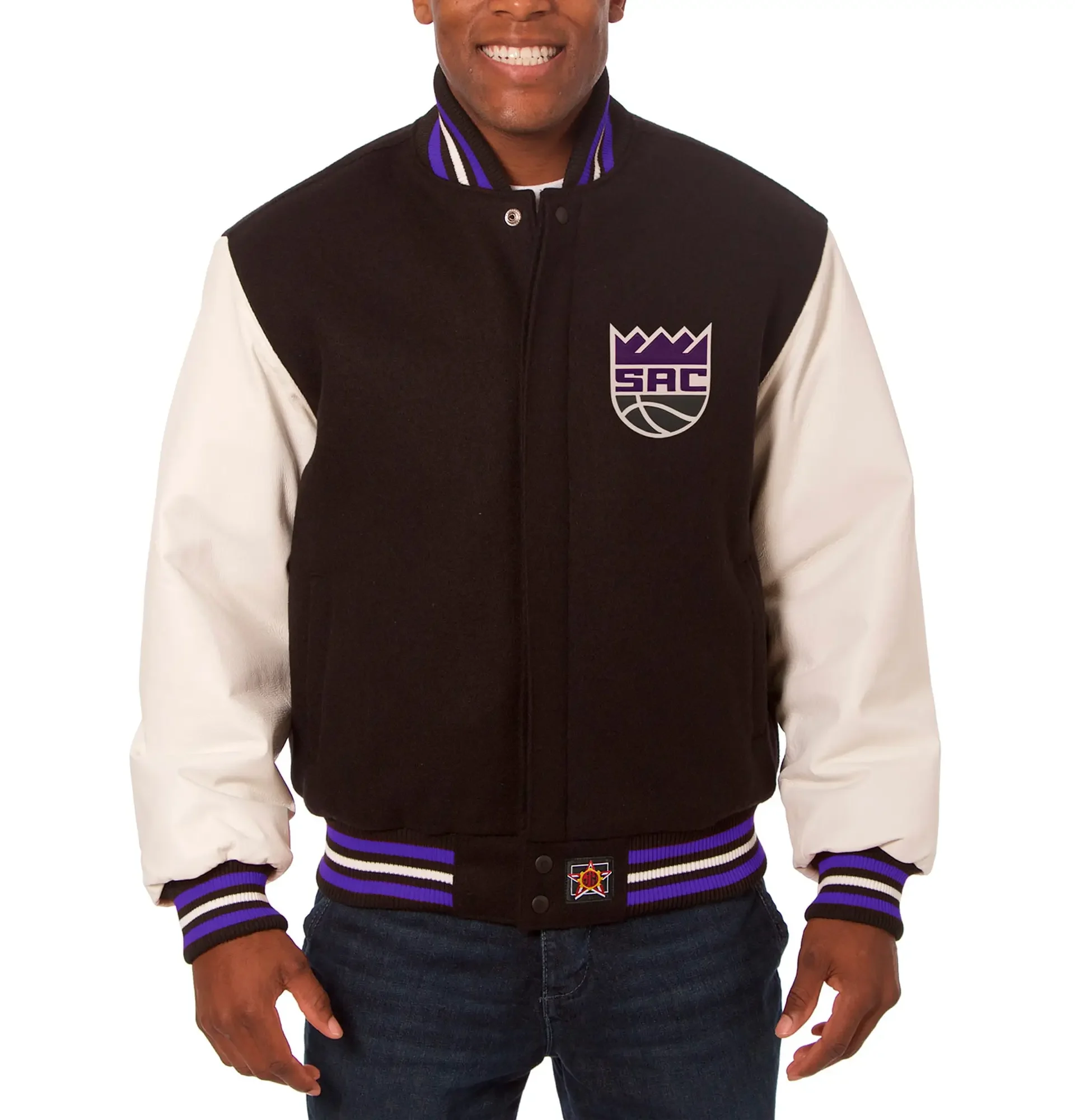 Sacramento-Kings-Black-White-Leather-Wool-Varsity-Jacket-LeatherMoto