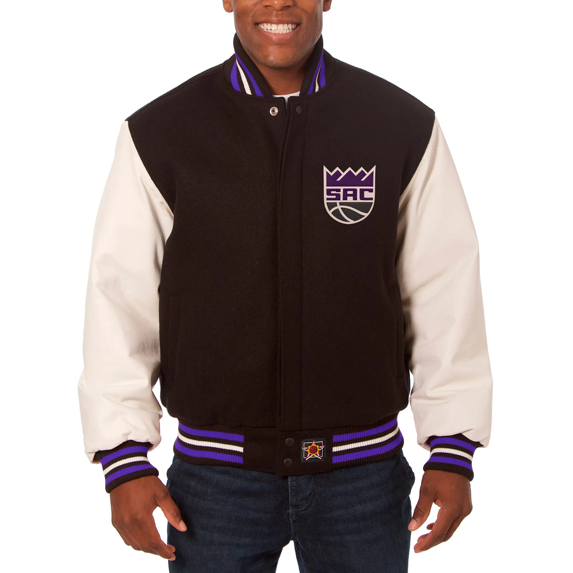 Sacramento-Kings-Black-White-Leather-Wool-Varsity-Jacket-LeatherMoto