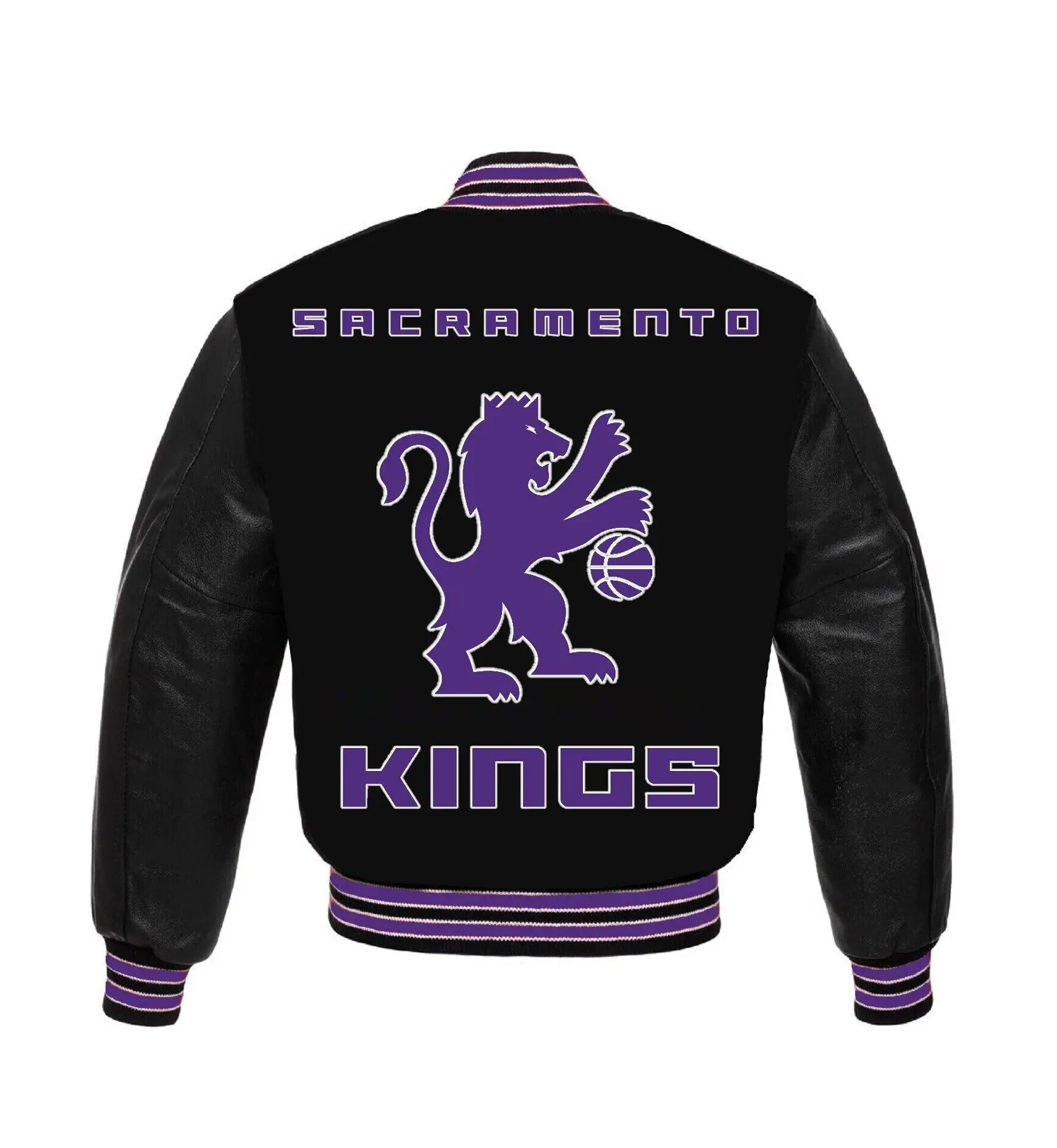 Sacramento-Kings-Full-Black-Wool-Leather-Varsity-Jacket-LeatherMoto