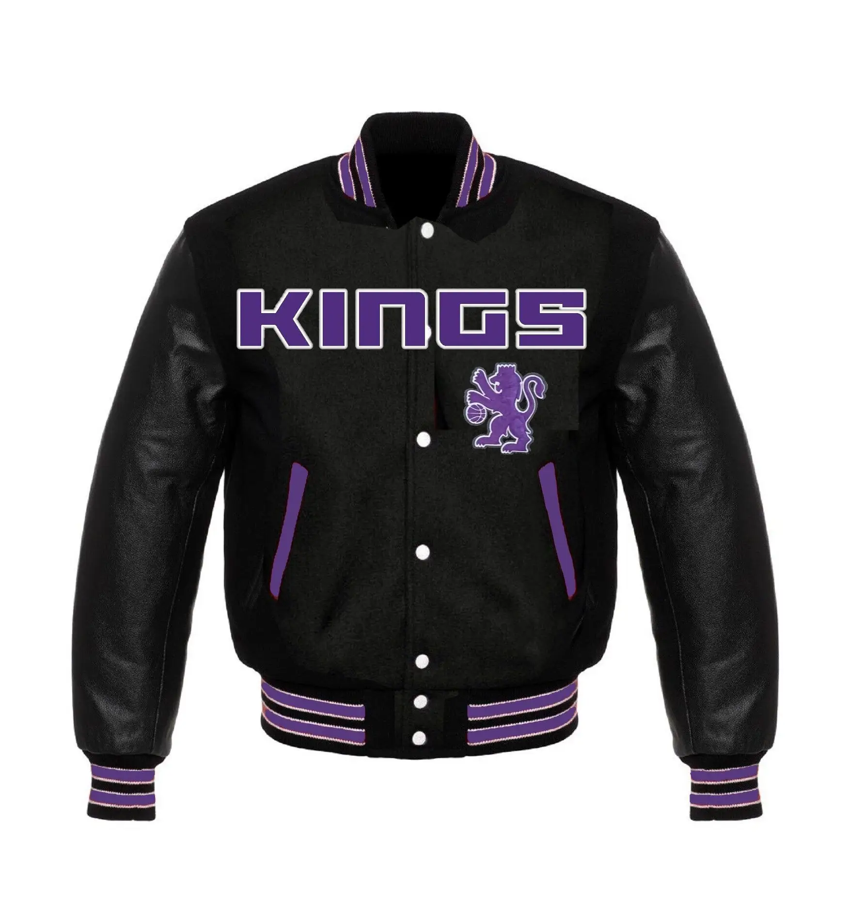 Sacramento-Kings-Full-Black-Wool-Leather-Varsity-Jacket-LeatherMoto
