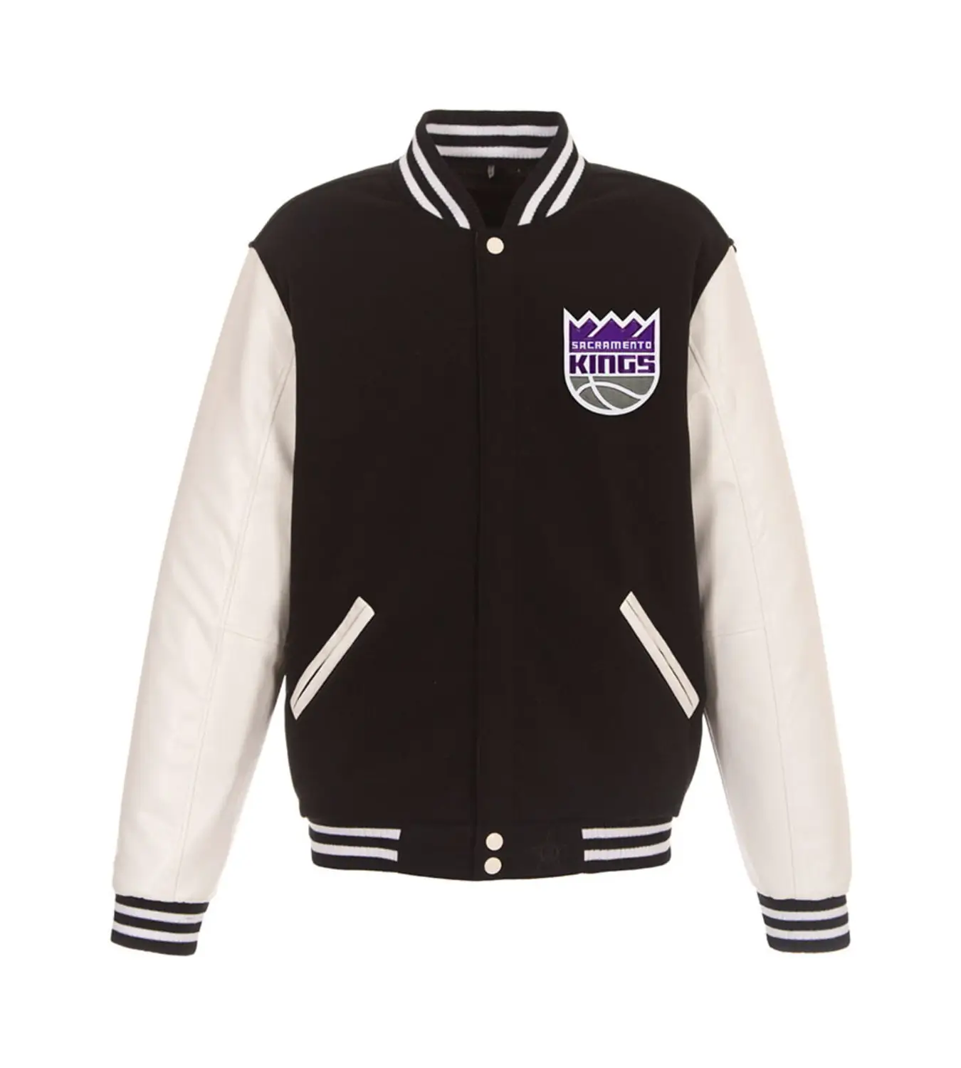 Sacramento-Kings-Reversible-Black-White-Wool-Leather-Varsity-Jacket-LeatherMoto