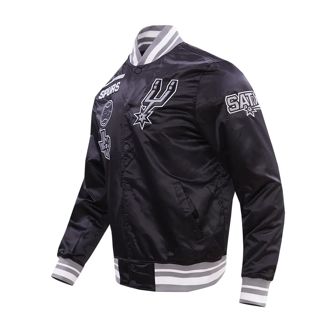 San-Antonio-Spurs-Classic-Satin-Black-Varsity-Jacket-LeatherMoto