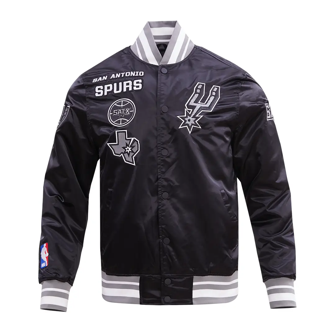 San-Antonio-Spurs-Classic-Satin-Black-Varsity-Jacket-LeatherMoto